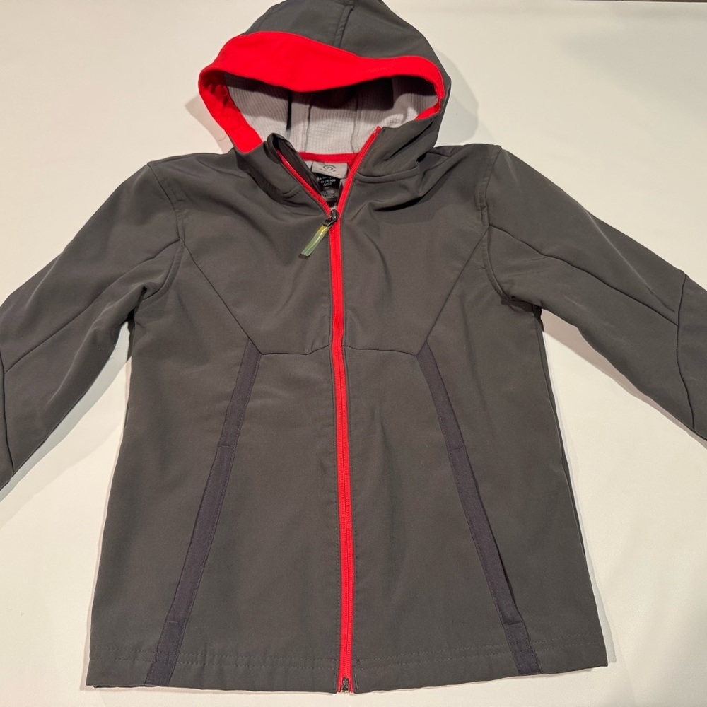 Boy Champion Light Jacket size M Gray/Red Venture Dry Wind Breaker EUC Full Zip